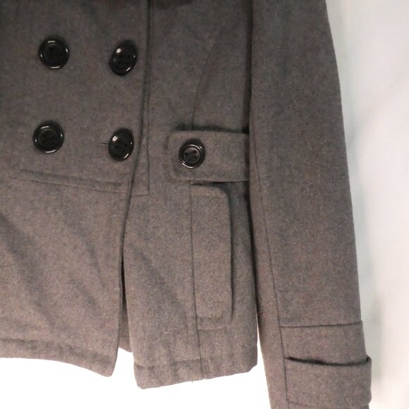 HERITAGE COLLECTION By BASS | xs - extra small | Grey Pea Coat | Ribbed Collar - Picture 8 of 15
